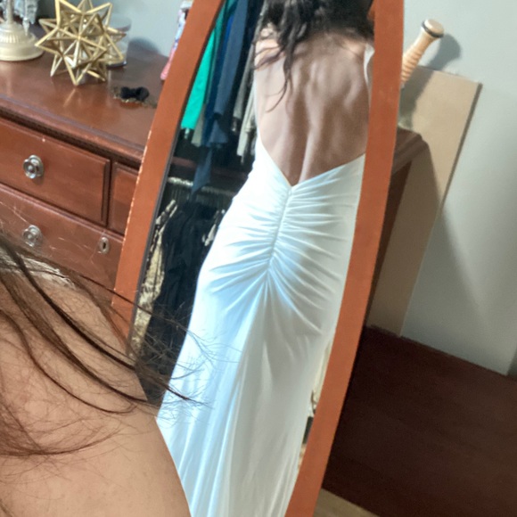 Cream colored, sequin formal gown - Picture 2 of 4